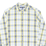 TOMMY HILFIGER Mens Shirt Yellow Check Long Sleeve S