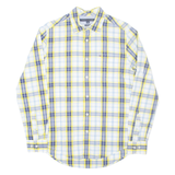 TOMMY HILFIGER Mens Shirt Yellow Check Long Sleeve S
