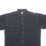 SIERRA PACIFIC Denim Look Mens Plain Shirt Black XL