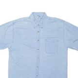 PORT AND COMPANY Denim Look Mens Plain Shirt Blue L