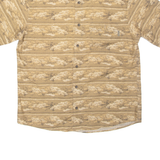 WOOLRICH Fish Mens Shirt Brown Crazy Pattern L