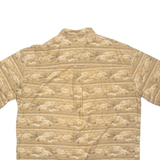 WOOLRICH Fish Mens Shirt Brown Crazy Pattern L