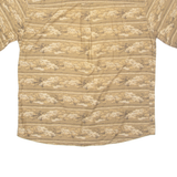 WOOLRICH Fish Mens Shirt Brown Crazy Pattern L