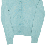 MONSOON Womens Cardigan Blue Tight Knit S