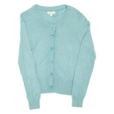 MONSOON Womens Cardigan Blue Tight Knit S