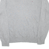 TOMMY HILFIGER Mens Jumper Grey V-Neck Tight Knit XL