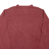 TOMMY HILFIGER Mens Jumper Maroon V-Neck Tight Knit XL