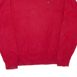 TOMMY HILFIGER Mens Jumper Red Tight Knit XL