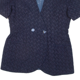 GAI MATTIOLO Womens Blazer Jacket Blue L