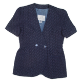 GAI MATTIOLO Womens Blazer Jacket Blue L