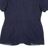 GAI MATTIOLO Womens Blazer Jacket Blue L