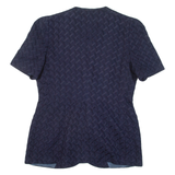 GAI MATTIOLO Womens Blazer Jacket Blue L