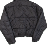 ELLESSE Cropped Womens Puffer Coat Black Hooded UK 8
