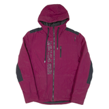 REEBOK Womens Rain Coat Purple Nylon Hooded S