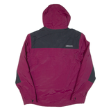 REEBOK Womens Rain Coat Purple Nylon Hooded S