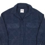 ZARA Womens Lumberjack Jacket Blue Check S