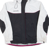 COLUMBIA Womens Rain Coat Black Hooded XL