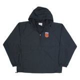CHAMPION Mens Anorak Jacket Black USA Hooded XL