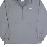 CHAMPION Mens Anorak Jacket Grey USA Hooded M
