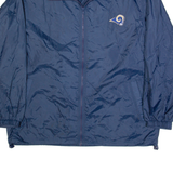 NFL Los Angeles Rams Mens Windbreaker Jacket Blue USA M