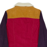 WRANGLER PETER MAX Womens Corduroy Jacket Red Colourblock S