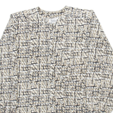 NOTATIONS Womens Shirt Beige Crazy Pattern Long Sleeve M