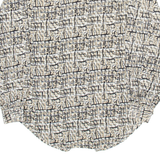 NOTATIONS Womens Shirt Beige Crazy Pattern Long Sleeve M