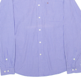 TOMMY HILFIGER Mens Shirt Purple Check Long Sleeve M