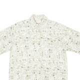 WOOLRICH Mens Shirt Green Crazy Pattern L