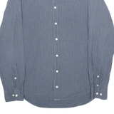 TOMMY HILFIGER New York Fit Mens Shirt Blue Check Long Sleeve M