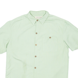 ISLAND REPUBLIC Mens Plain Shirt Green M