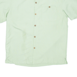 ISLAND REPUBLIC Mens Plain Shirt Green M
