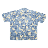 CAMPIA Boat Mens Hawaiian Shirt Blue Crazy Pattern 2XL