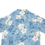 EZ'S Mens Hawaiian Shirt Blue Floral 2XL
