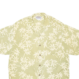 BACK EAST Mens Hawaiian Shirt Green Crazy Pattern M