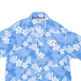 CHILIWEAR Mens Hawaiian Shirt Blue Floral XL