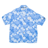 CHILIWEAR Mens Hawaiian Shirt Blue Floral XL