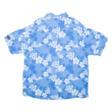 CHILIWEAR Mens Hawaiian Shirt Blue Floral XL