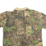 RATTLERS BRAND Mens Polo Shirt Brown Camouflage M