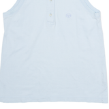 PIQUET Womens Polo Shirt Blue Sleeveless S