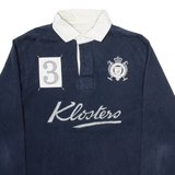 HACKETT LONDON Mens Polo Shirt Blue Long Sleeve M