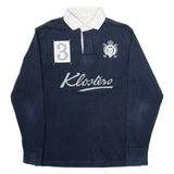 HACKETT LONDON Mens Polo Shirt Blue Long Sleeve M