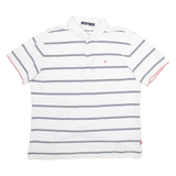 NAUTICA Mens Polo Shirt White Striped XL