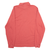 RED KAP Mens Polo Shirt Red Long Sleeve L