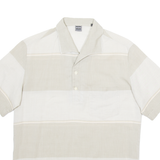 METZGER Mens Polo Shirt Beige Striped S