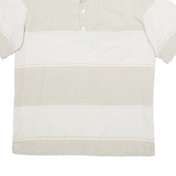 METZGER Mens Polo Shirt Beige Striped S