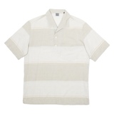 METZGER Mens Polo Shirt Beige Striped S