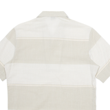 METZGER Mens Polo Shirt Beige Striped S