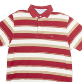 TOMMY HILFIGER Mens Polo Shirt Red Striped M