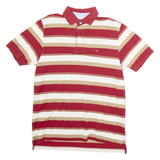 TOMMY HILFIGER Mens Polo Shirt Red Striped M